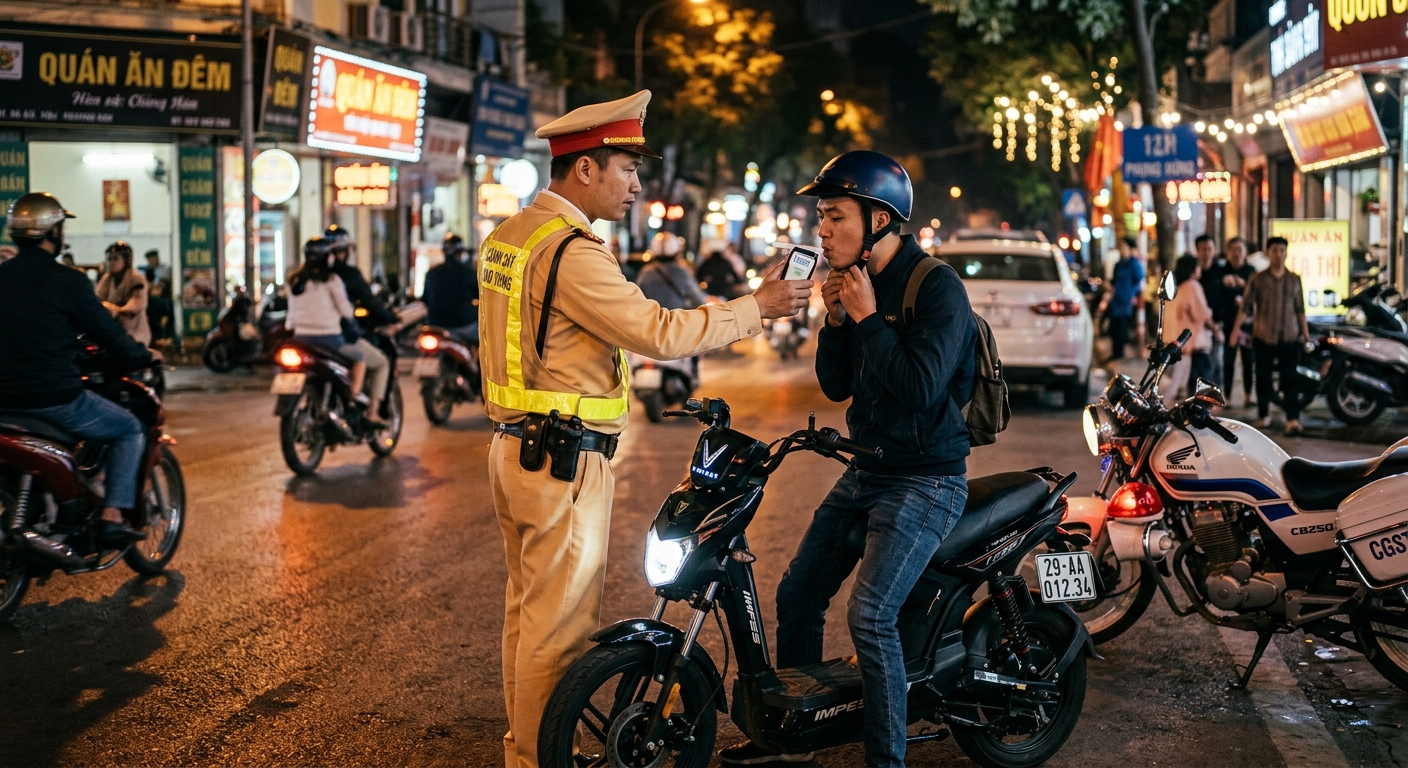 phạt nồng độ cồn xe đạp điện 1