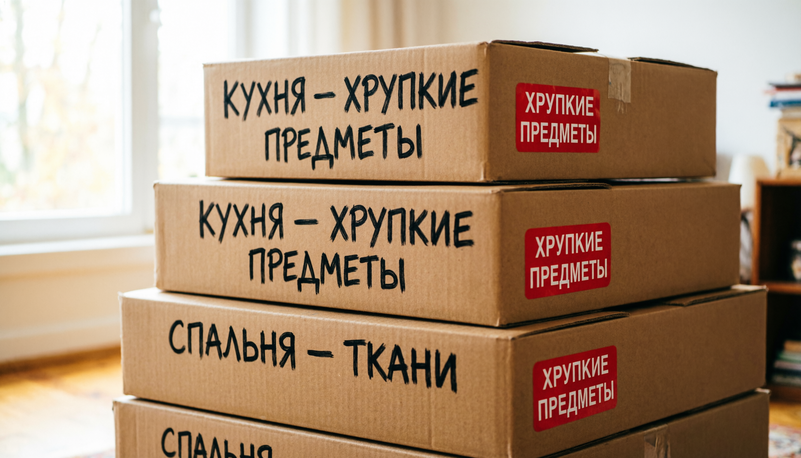 укладка коробок