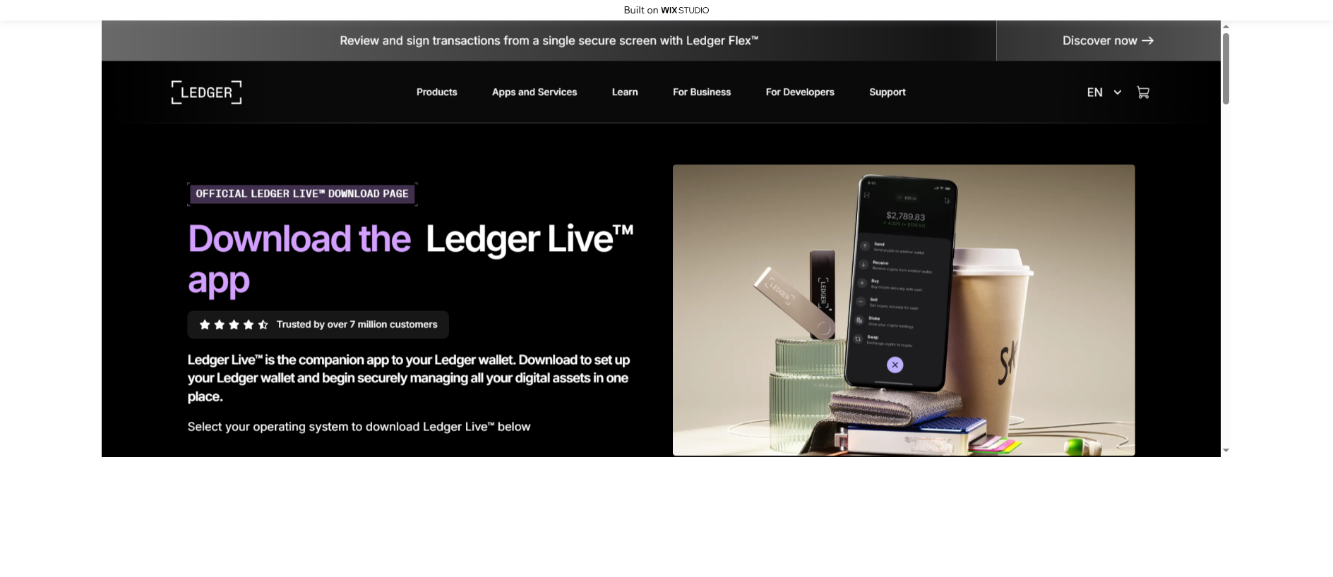 Stored capture of live-ledgrs-apps.wixstudio.com