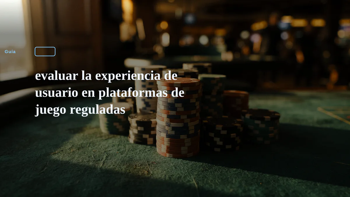 evaluar la experiencia de usuario en plataformas de juego reguladas