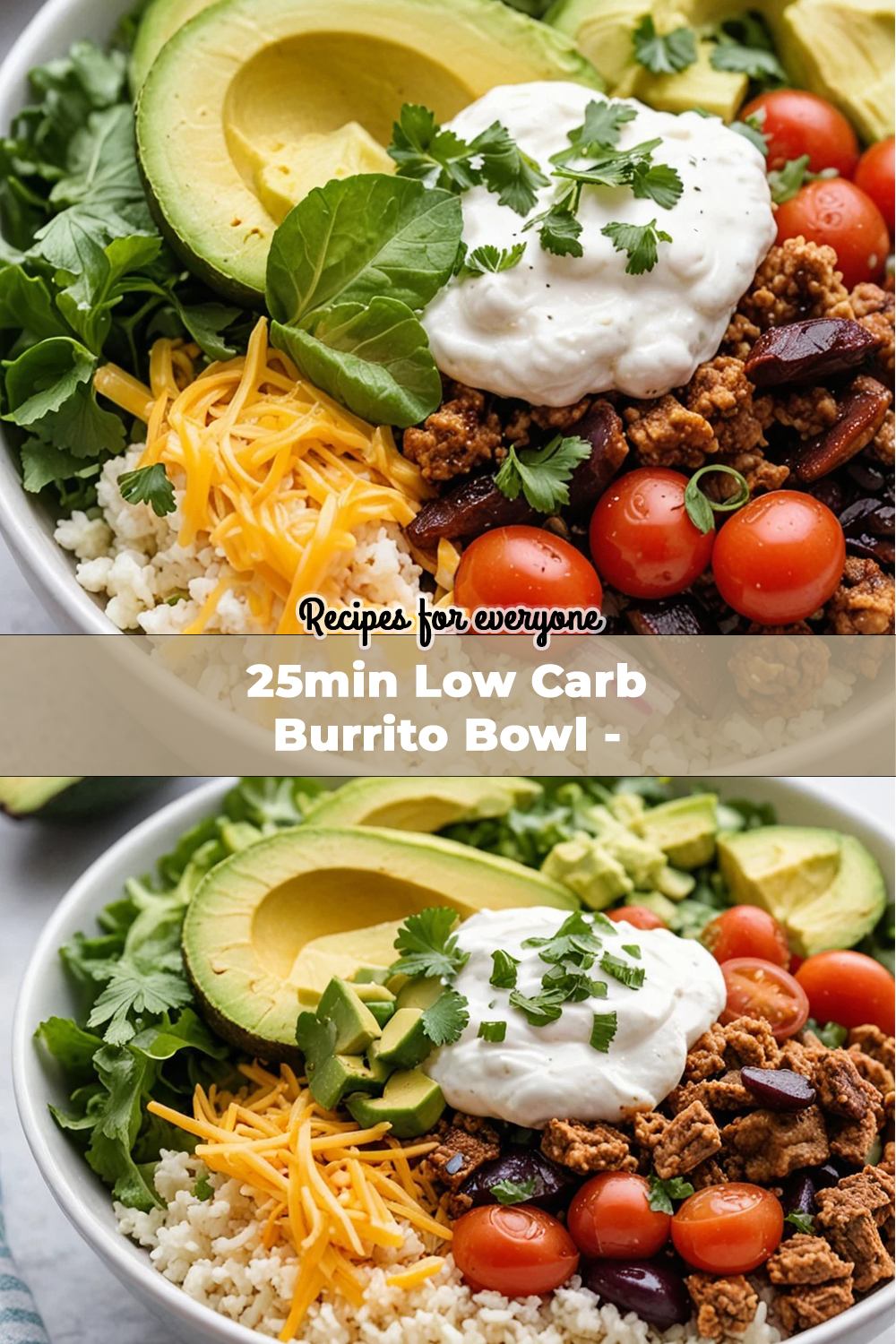 25min Low Carb Burrito Bowl - Protein-Packed Breakfast