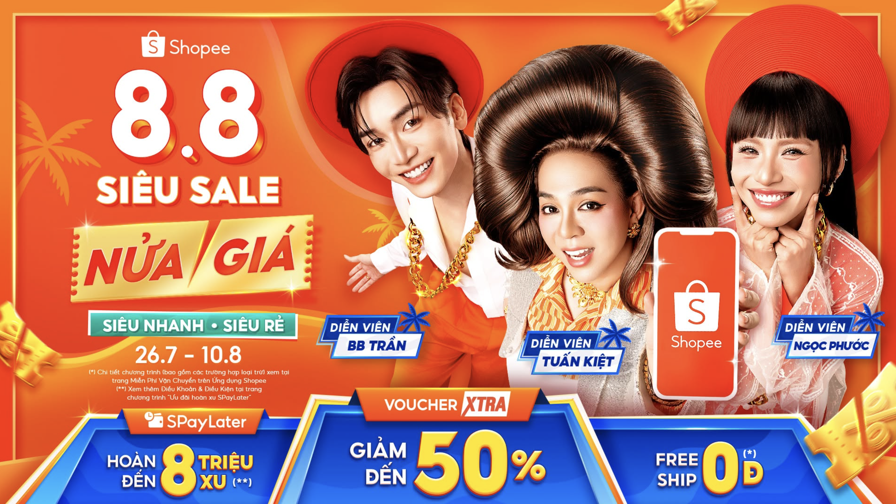 Shopee 8.8 Siêu Sale Nửa Giá – Săn Deal Cực Hời