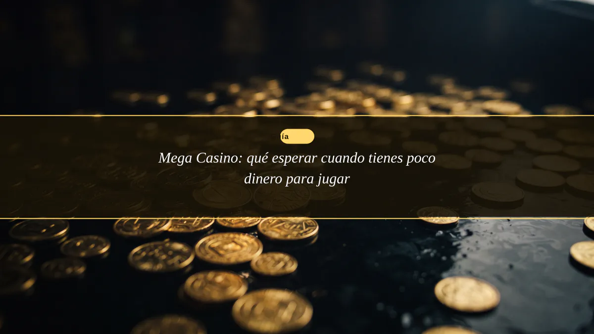Mega Casino: qué esperar cuando tienes poco dinero para jugar