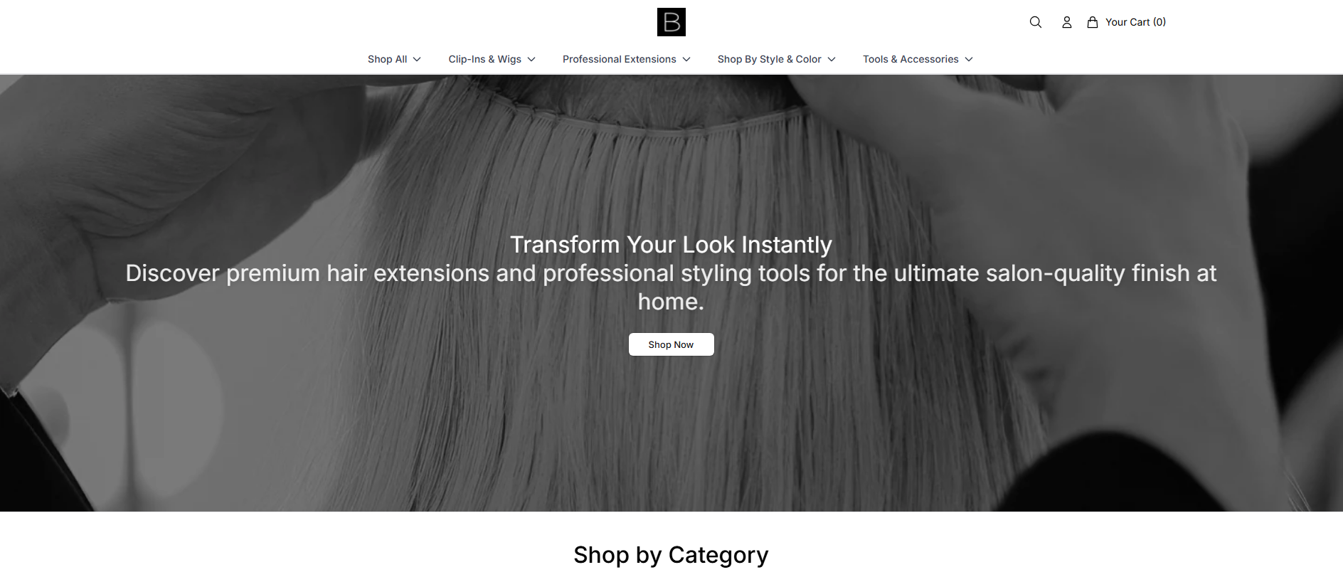 Stored capture of bellamihair.shop