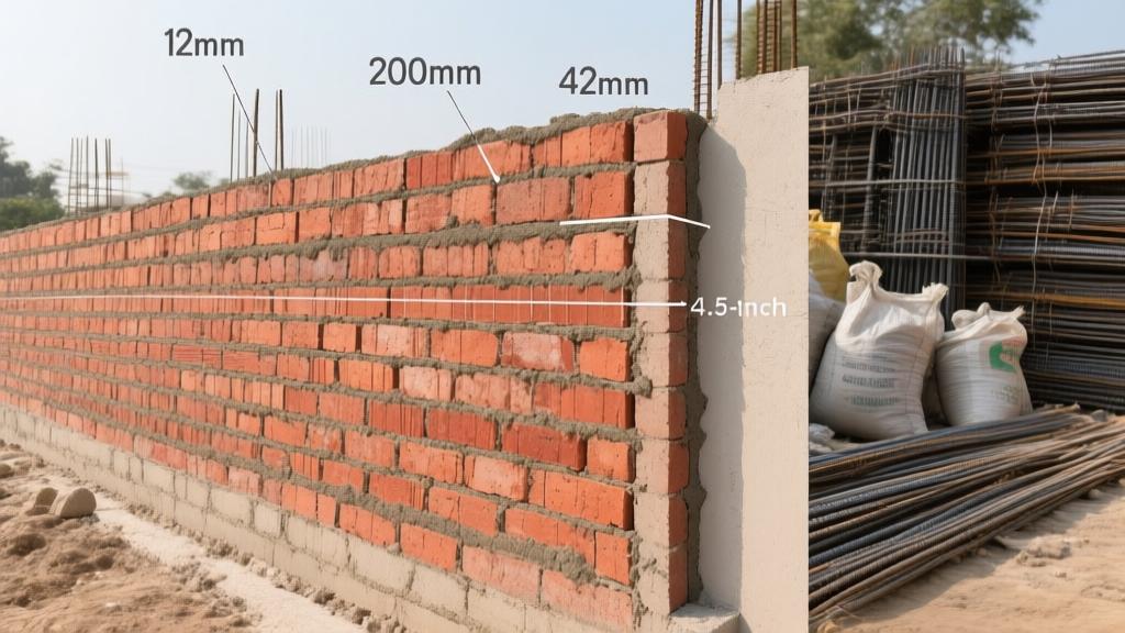 Wall Thickness for House Construction in India 2026 - 9 Inch vs 4.5 Inch, Load Bearing vs Partition, IS Code and Common Mistakes
