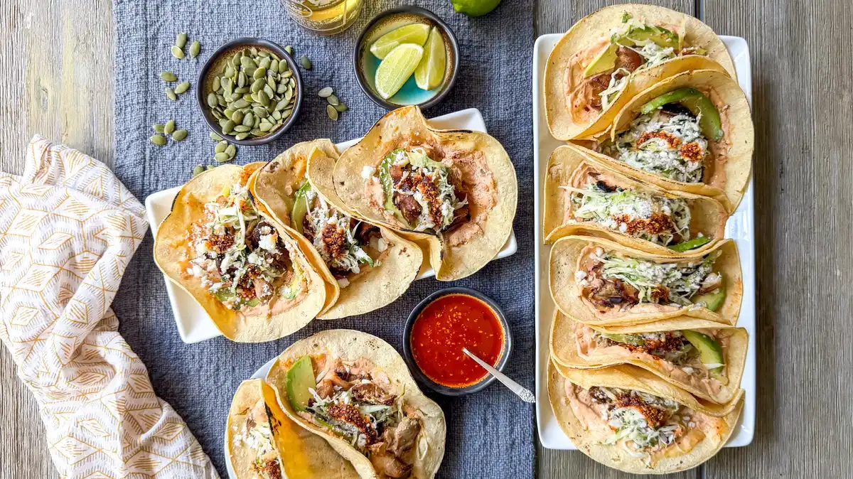 Smoky Mushroom Tacos with Spicy Crema Recipe Revealed