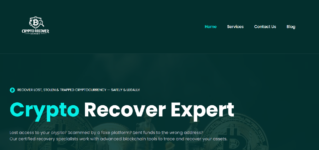 Screenshot of cryptorecoverexpert.com