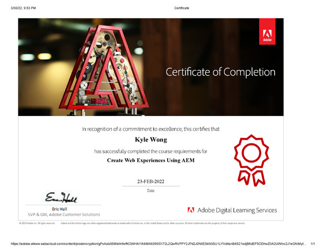 AEM-Certificate