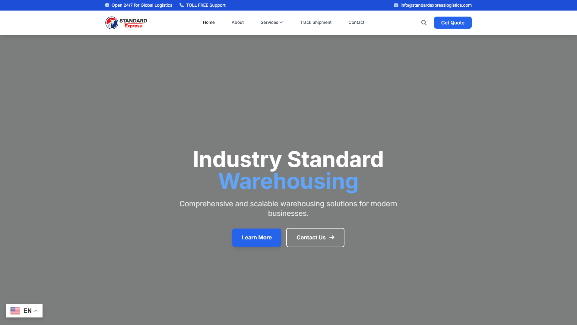 Screenshot of standardexpresslogistics.com