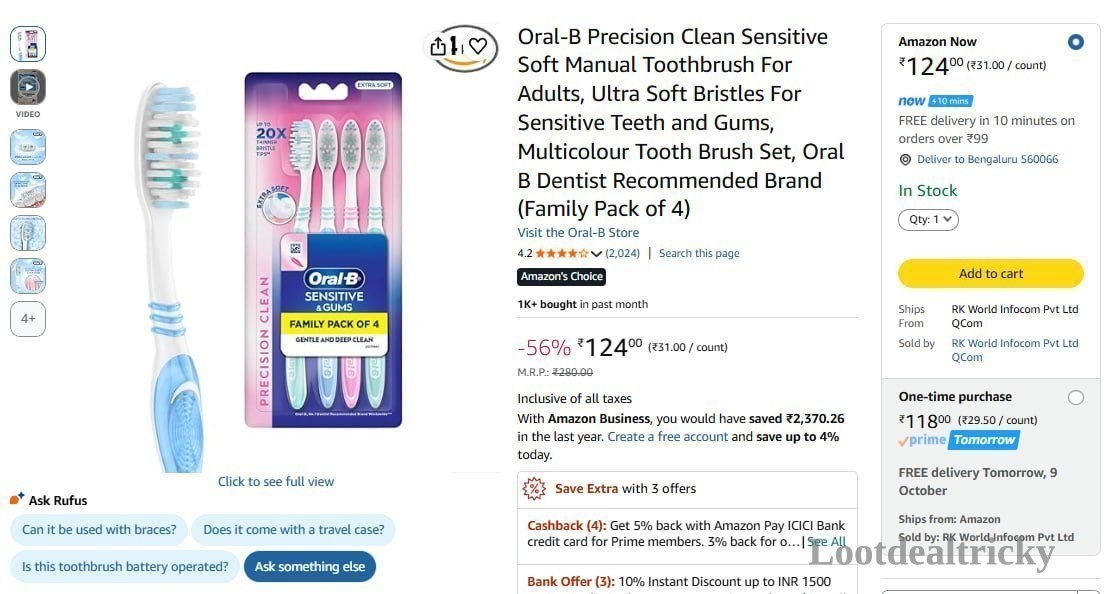 Oral B Precision – Just ₹118 | Loot Lo Oral B Precision – Just ₹118 | Loot Lo