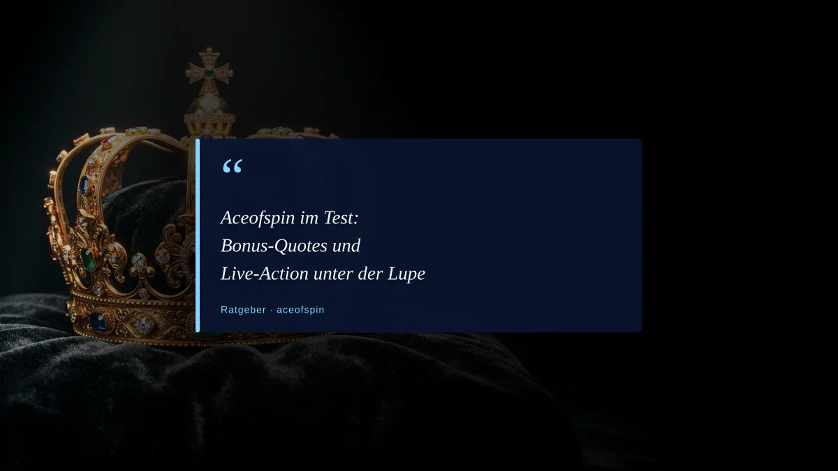 Aceofspin im Test: Bonus-Quotes und Live-Action unter der Lupe