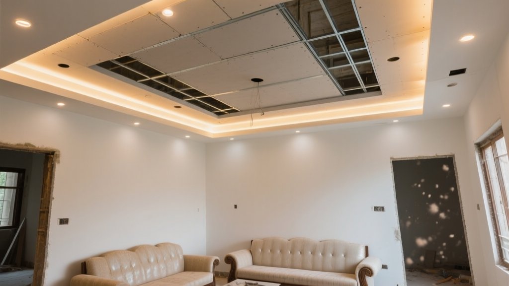 फ़ॉल्स सीलिंग कौन सी बेस्ट है 2026 - POP, Gypsum, PVC, Wood और Grid डिज़ाइन गाइड