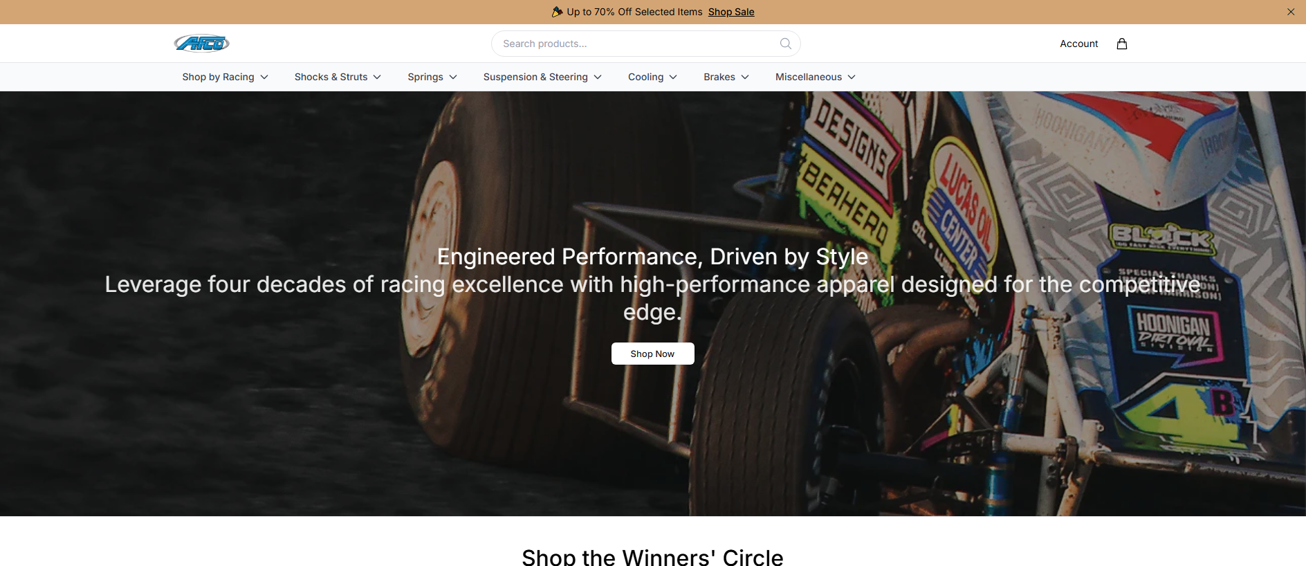Stored capture of afcoracingparts.shop