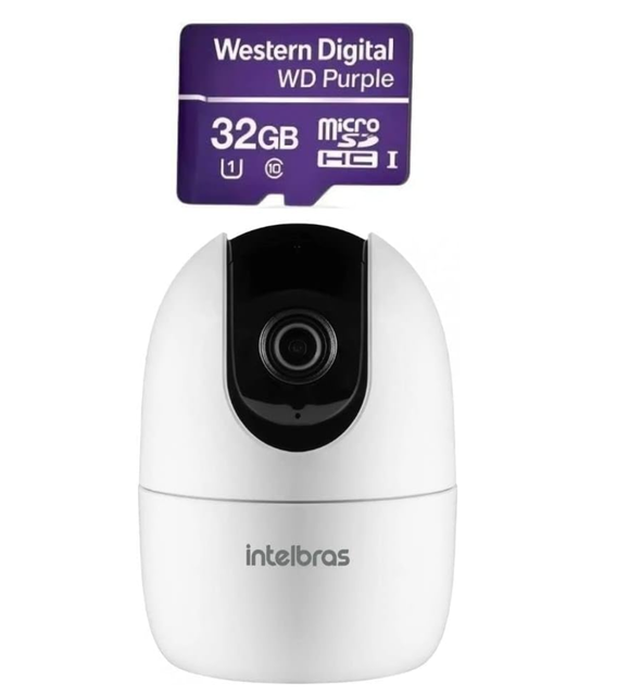 Câmera Inteligente iM4 C, Wi-Fi Intelbras + MicroSD 32GB