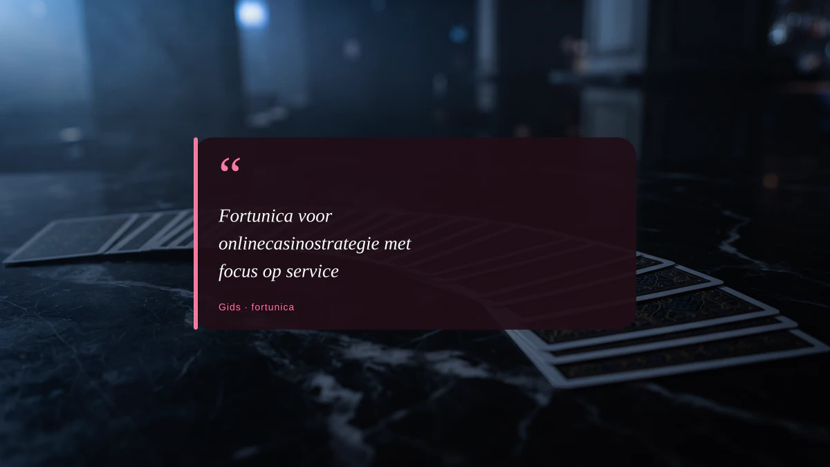 Fortunica voor onlinecasinostrategie met focus op service