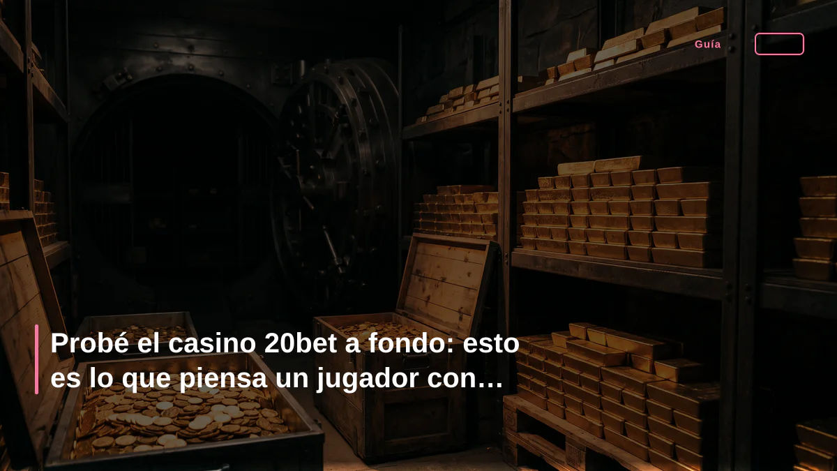 Probé el casino 20bet a fondo: esto es lo que piensa un jugador con experiencia