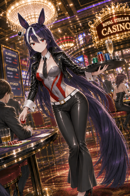 本スレ見てワタシも作ってみるかで試行錯誤した結果バニーか怪しいけどもうバニー服と言い張る事にしたAI産バニーレッ(ry.png