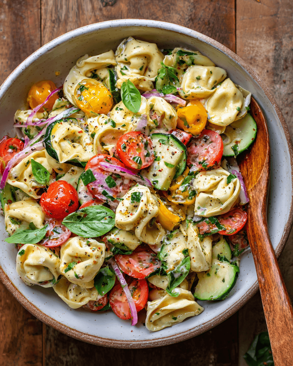 Quick And Easy Tortellini Pasta Salad Recipe You’ll Love step photo