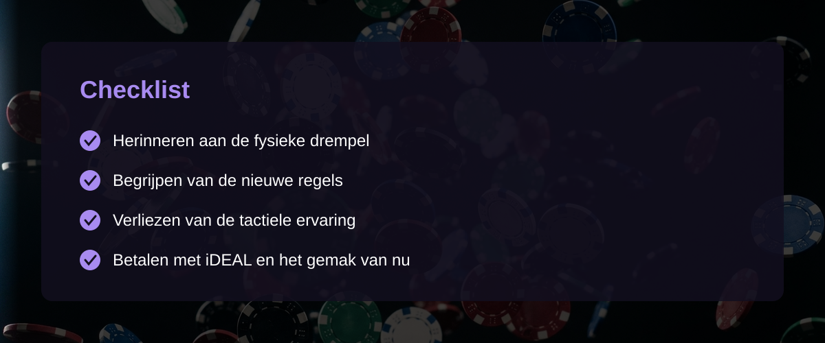Spelen met een klein bedrag: mijn terugblik op de digitale drempel &mdash; Checklist