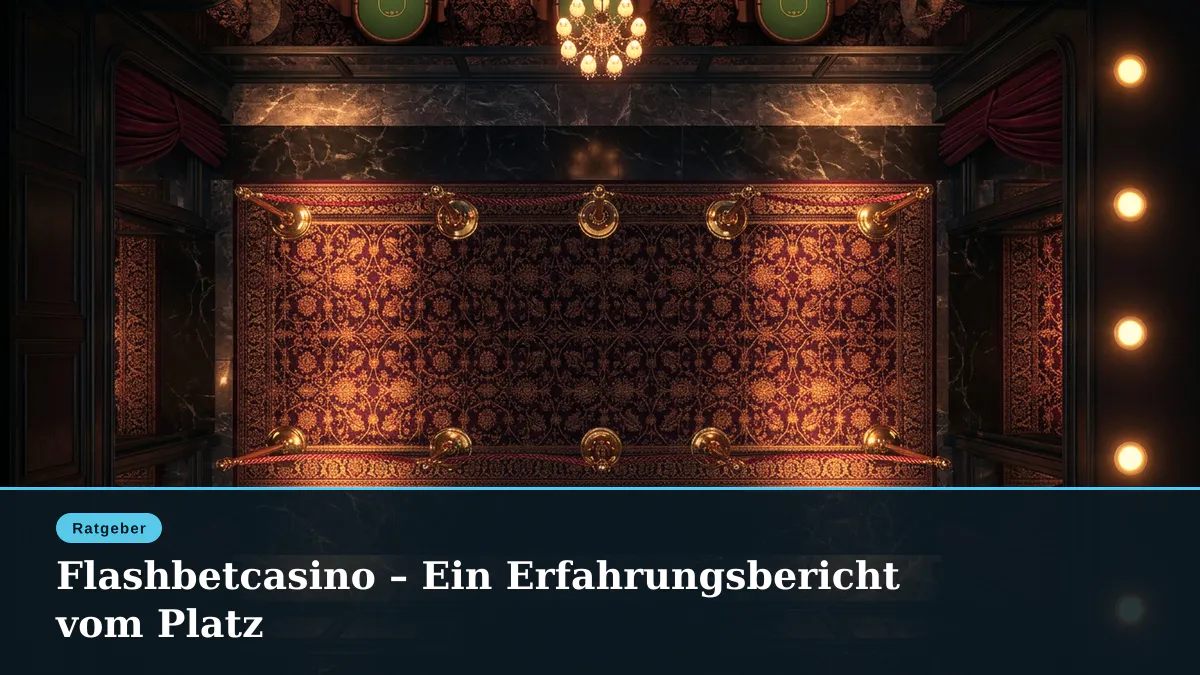 Flashbetcasino – Ein Erfahrungsbericht vom Platz