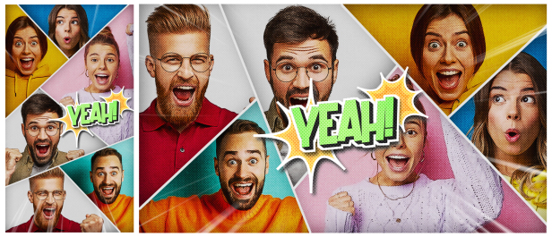 Comic Multi Split Screen Reactions - 5