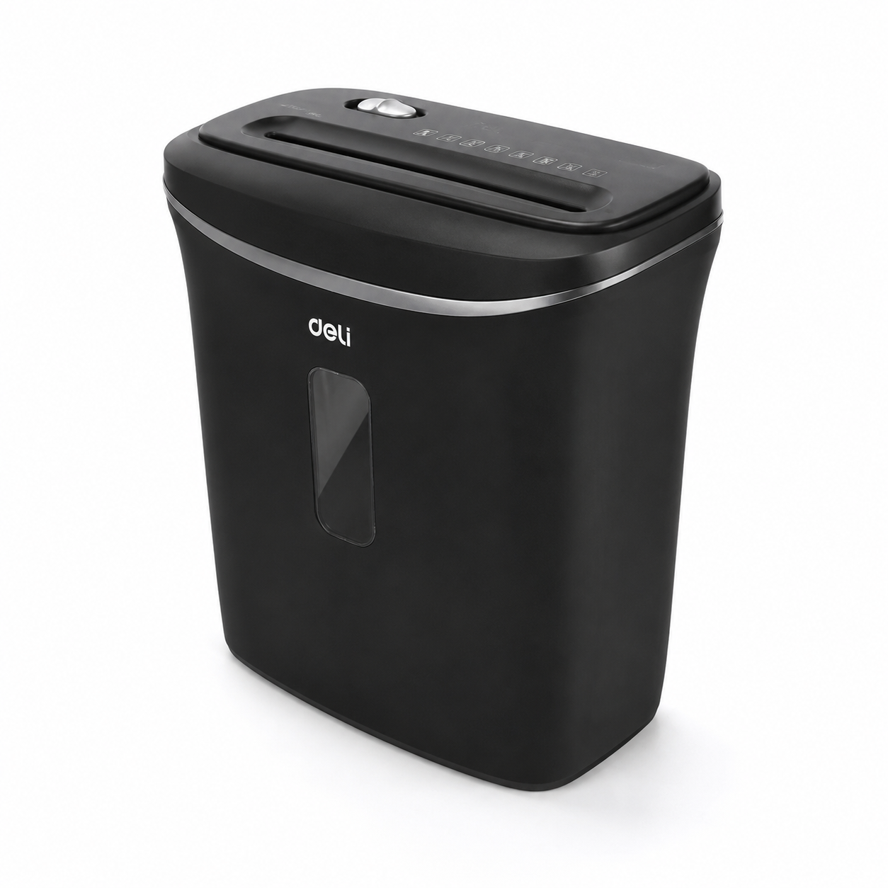 Deli E9945 office machine paper shredder on white background