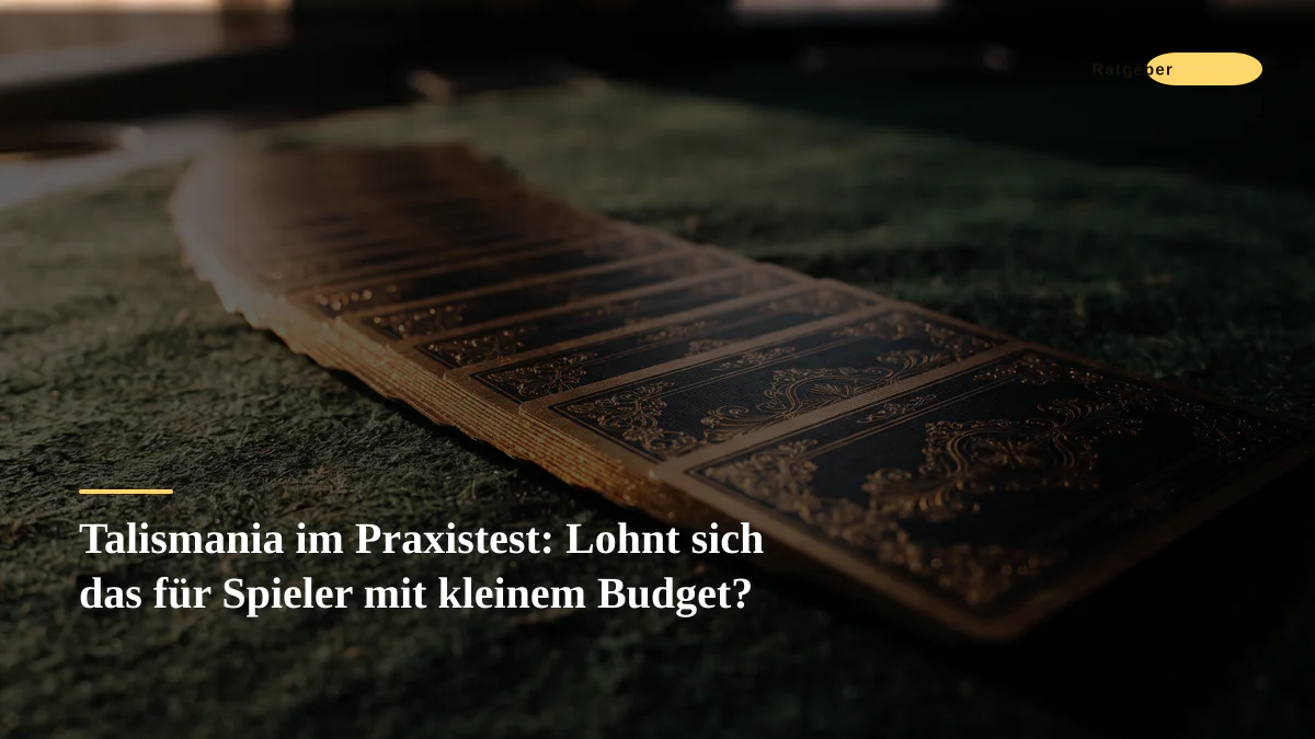 Talismania im Praxistest: Lohnt sich das für Spieler mit kleinem Budget?