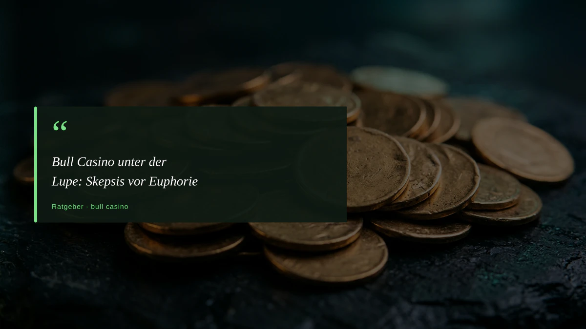 Bull Casino unter der Lupe: Skepsis vor Euphorie