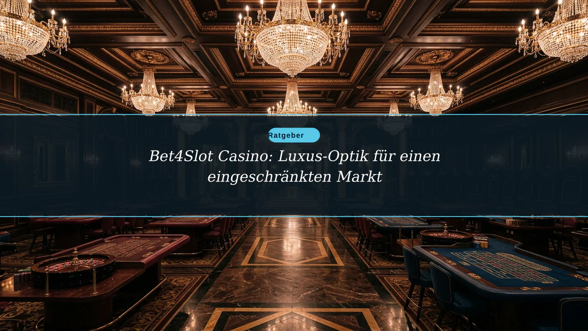 Bet4Slot Casino: Luxus-Optik für einen eingeschränkten Markt