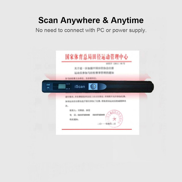 iScan A4 Handheld Document Scanner JPG PDF