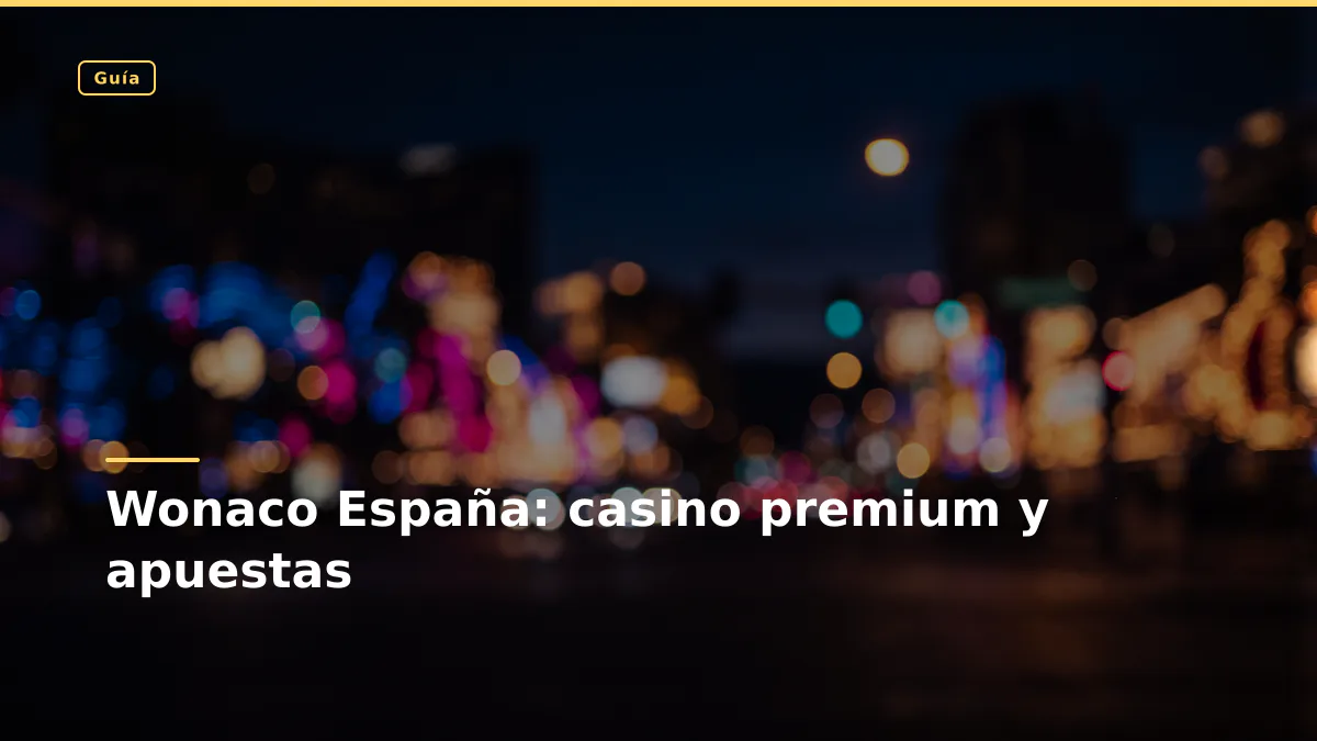 Wonaco España: casino premium y apuestas
