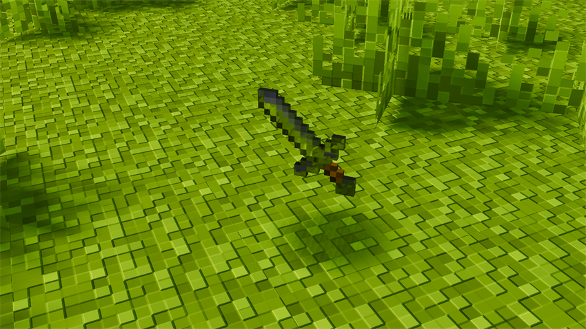 iron sword on grass