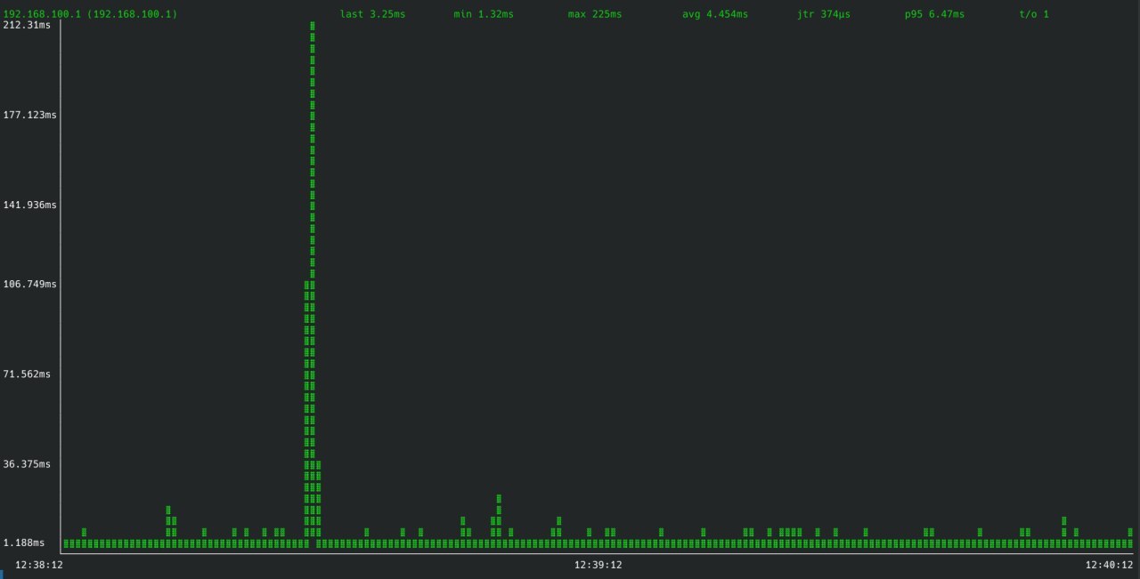 Working computer ping graph