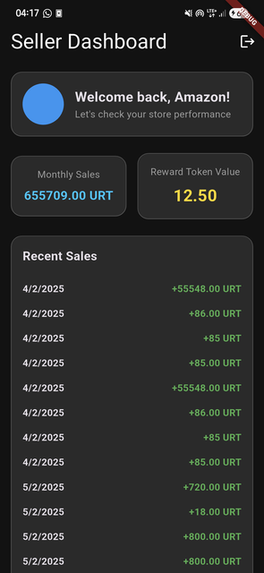 Seller Dashboard Screenshot