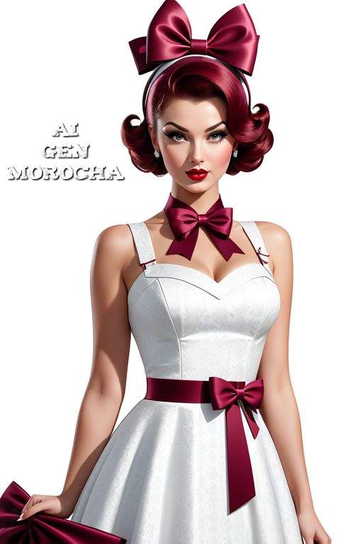 aesthetic-woman-pin-up-bordo-and-white-dress-with-bow-on-the-head-with-bow-bordo-detailing-3d-aesthe