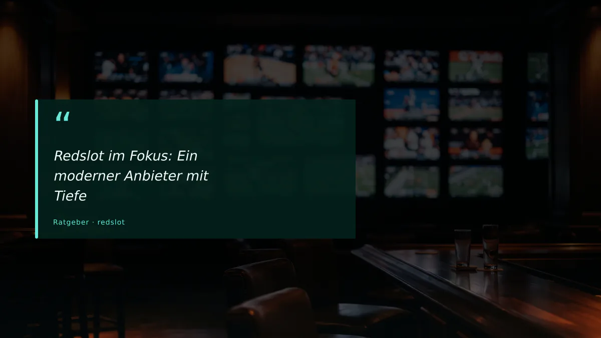 Redslot im Fokus: Ein moderner Anbieter mit Tiefe