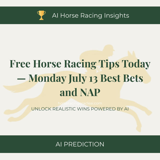 Free Horse Racing Tips Today — Monday July 13 Best Bets and NAP