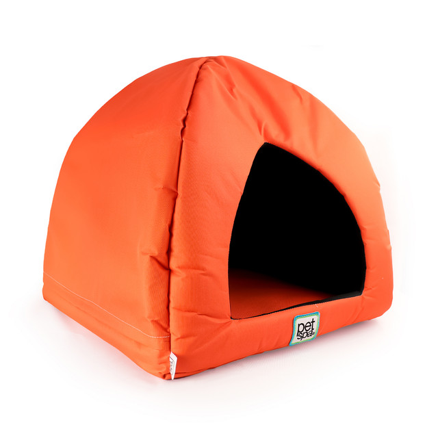 Cama Para Mascota Pet Spa Tipo Iglu 45cm x45cm x45cm Naranja