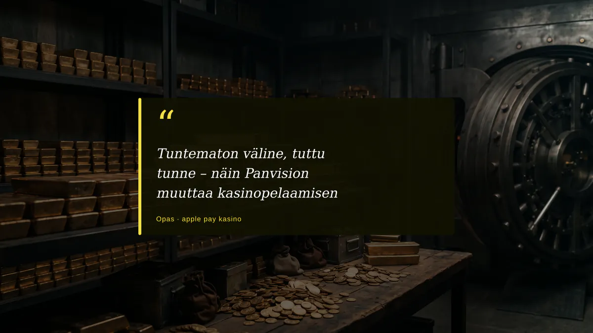 Tuntematon väline, tuttu tunne – näin Panvision muuttaa kasinopelaamisen