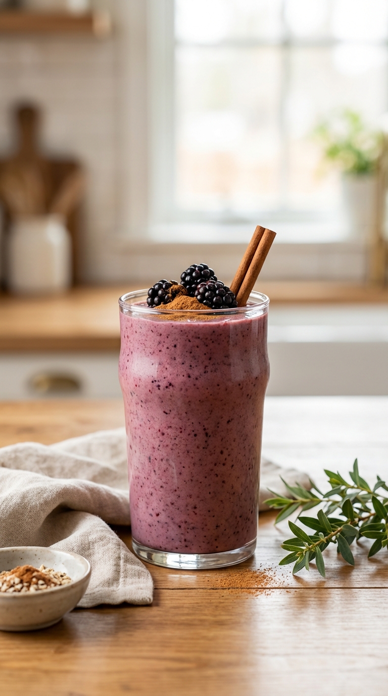 Blackberry Cinnamon Spiced Smoothie — Cozy Flavors for Chilly Mornings
