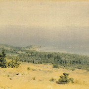 Вид на берег и море с гор Крым 1880 е