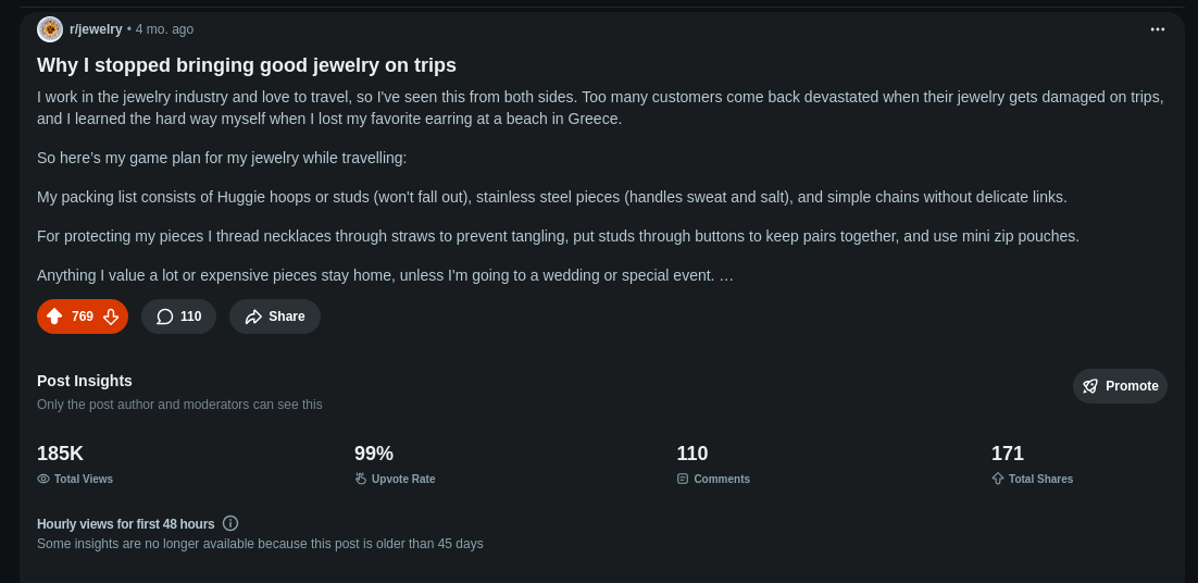 Jewelry Campaign Results