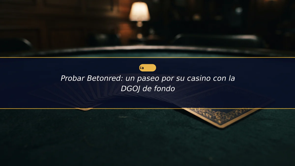 Probar Betonred: un paseo por su casino con la DGOJ de fondo