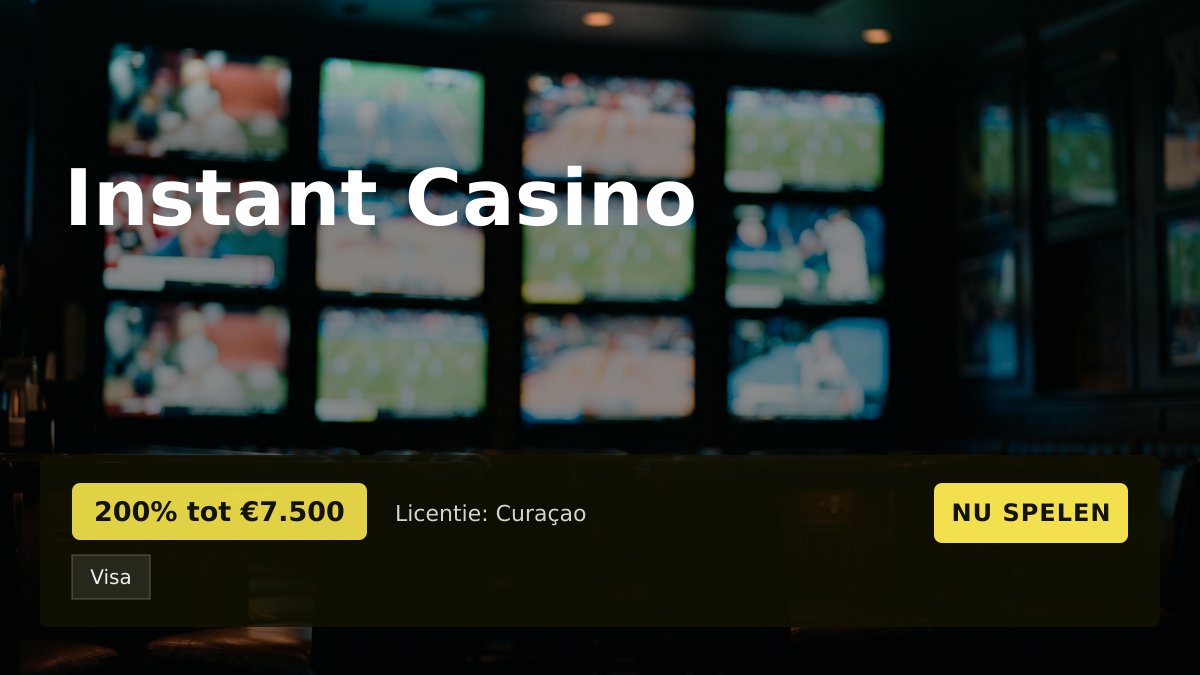 Instant Casino � welkomstbonus 200% tot �7.500 + 25 FS, betalingen: Visa, Mastercard, PayPal, Sofort, Giropay