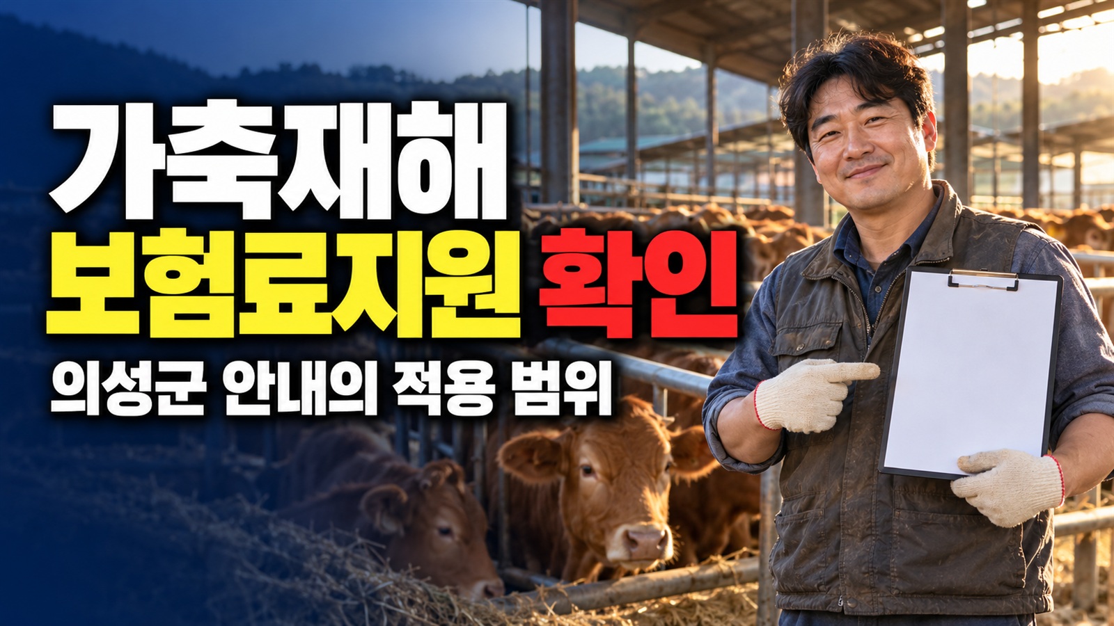 가축재해보험료지원, 전국 공통일까? 2026년 의성군 안내의 적용 범위 관련 핵심 정보를 상징적으로 보여주는 썸네일 이미지