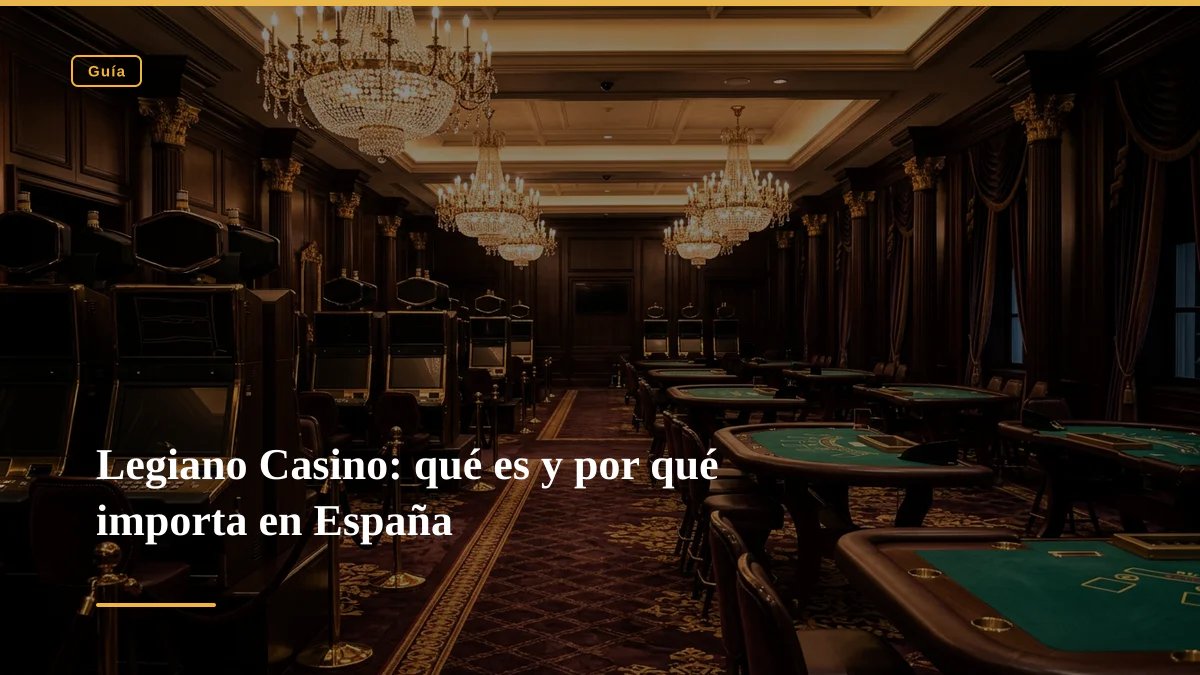 Legiano Casino: qué es y por qué importa en España