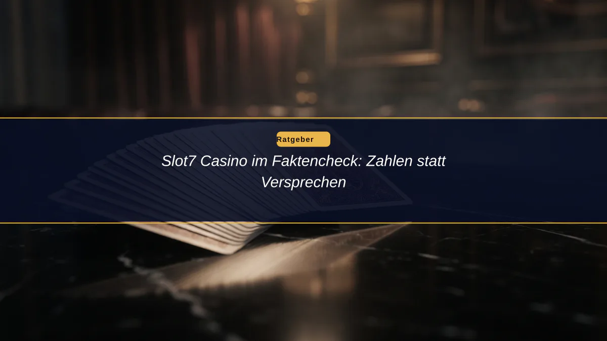 Slot7 Casino im Faktencheck: Zahlen statt Versprechen