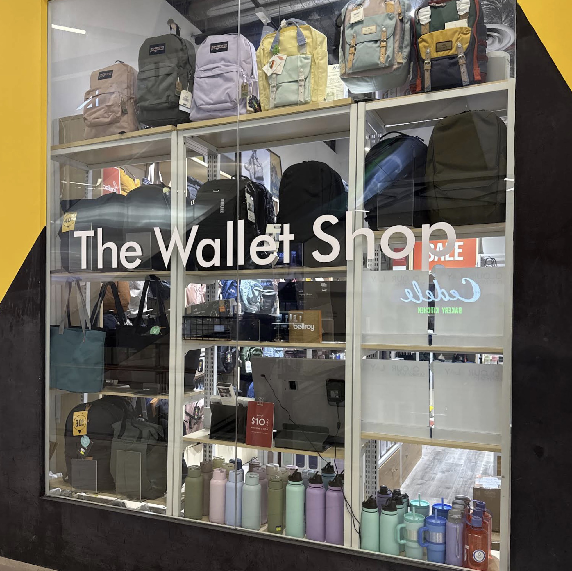 Wallets and bags on display at The Wallet Shop PLQ Mall