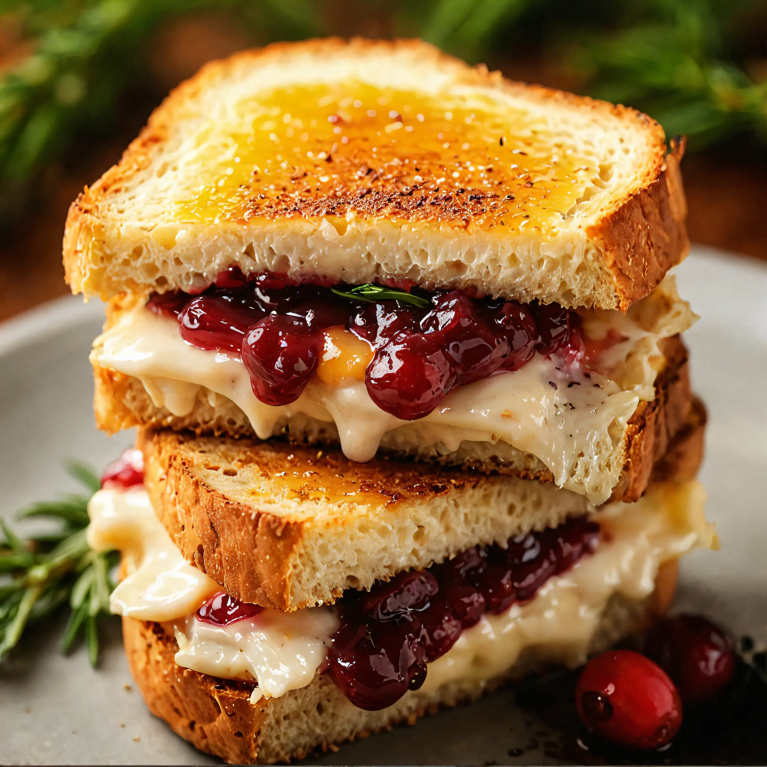 Grilled Turkey Cranberry Sandwiches Recipe