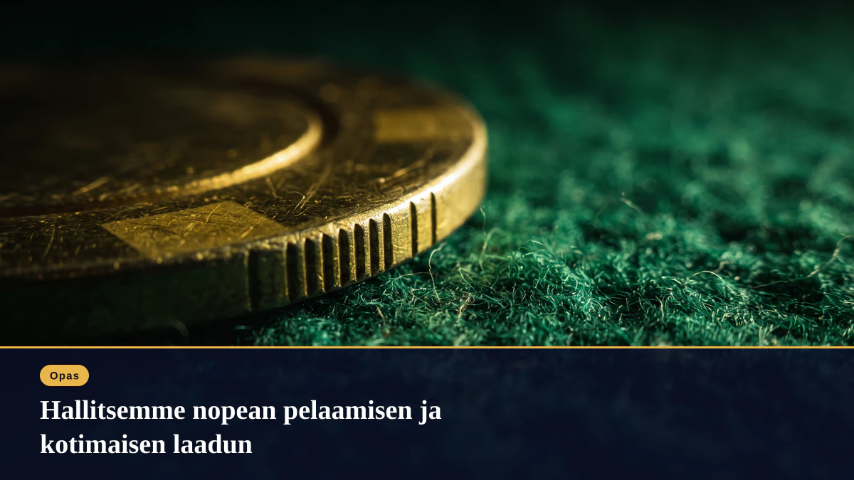 Hallitsemme nopean pelaamisen ja kotimaisen laadun